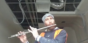 İnşaatta Yan Flüt Çalan İşçinin Gururlandıran Performansı!