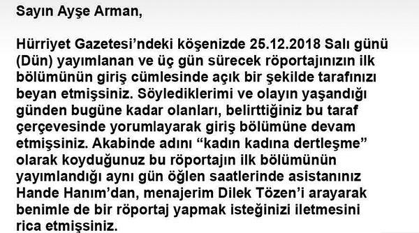 Kural Ayşe Arman'ı taraflı olmakla suçluyor ve kendisine de bir röportaj talebi geldiğini iddia ediyor.