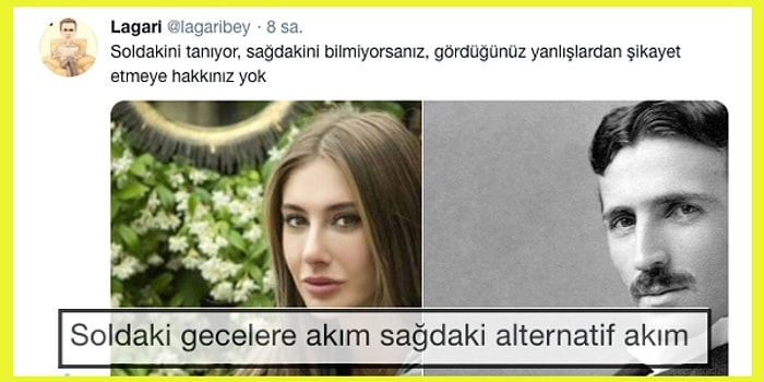 Şeyma Subaşı'nın Her Şeyini Bilip Nikola Tesla'yı Tanımayanları Eleştiren Paylaşıma Gelen Birbirinden Eğlenceli Tepkiler