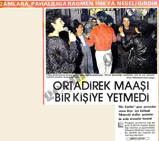 13. Zamlar, pahalılık yine var. Yine dışarıda yılbaşı kutlama hesapları yapılıyor.