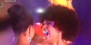 Miss Africa 2018 Birincisi Docras Kasinde'nin Sahnede Saçları Yandı!