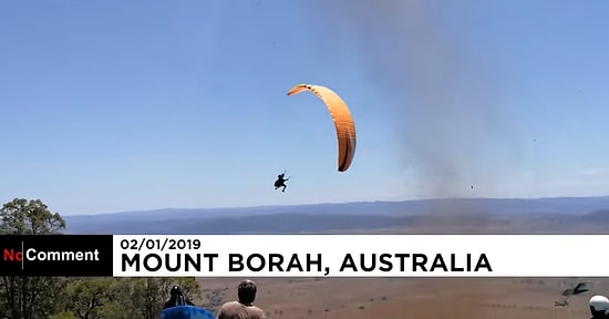 Hortuma Yakalanan Yamaç Paraşütçüsünün Korku Dolu Anları