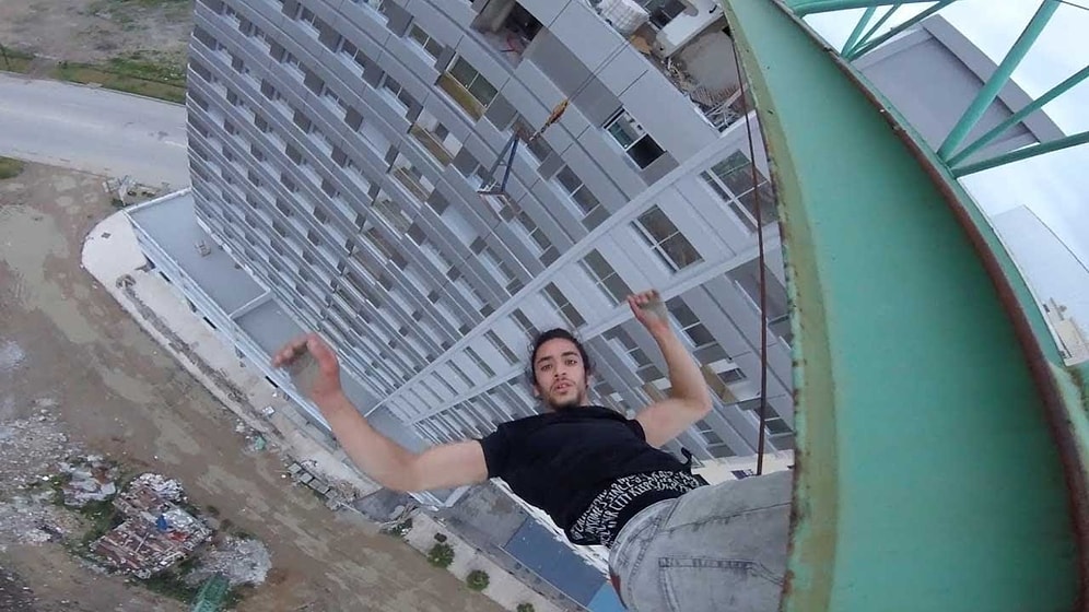 Metrelerce Yükseklikte Ölüme Meydan Okuyan Adrenalin Bağımlısı Genç