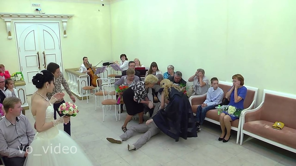 Nikah Merasimi Sırasında Heyecandan Bayılan Damat