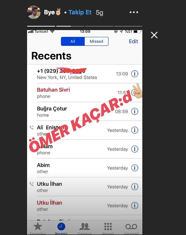 New York'tan bir çağrı geldi.
