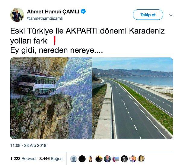3. "Fotoğrafın AK Parti öncesi Karadeniz’deki bir yolu gösterdiği iddiası."