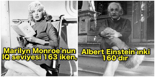 Bonus: Marilyn Monroe'nun IQ seviyesi, Albert Einstein'ınkinden daha yüksektir.