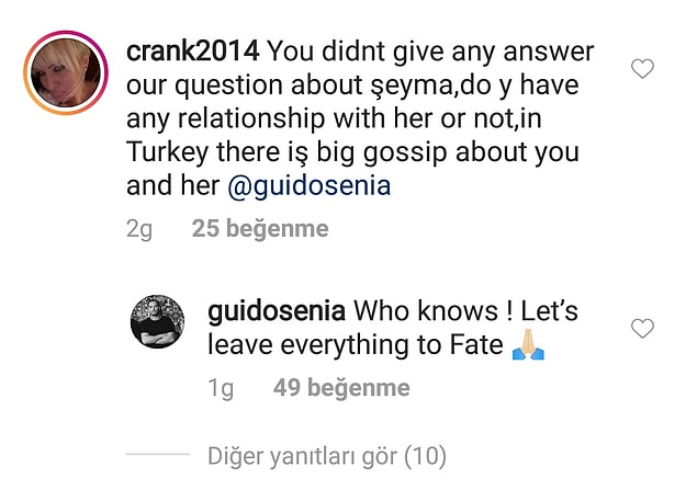 O kıvılcım bugün biraz da olsa alevlendi! Guido'nun bir Türk takipçisine verdiği cevap, her şeyi değiştirdi...