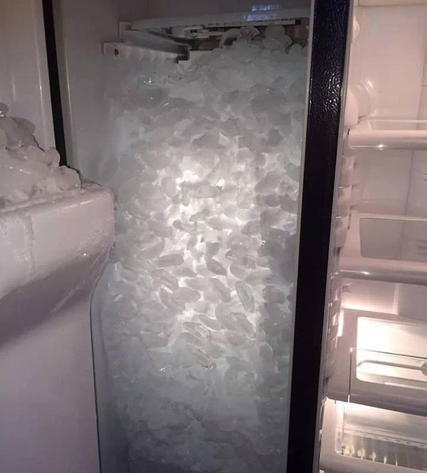 23. Вот что получается, когда вытаскиваешь лоток для льда из холодильника с автоматическим генератором льда