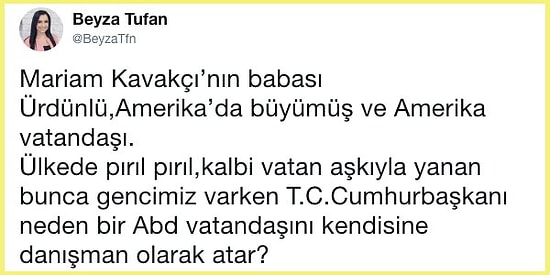 Merve Kavakçı’nın Kızı Mariam Kavakçı’nın Cumhurbaşkanı Danışmanı Olması Sosyal Medyanın Gündeminde
