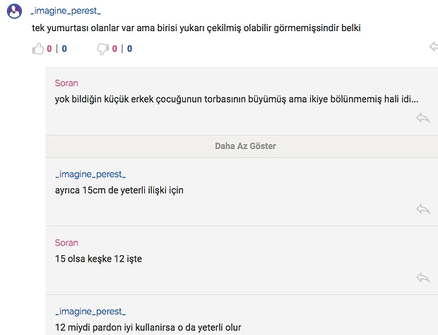 erkek arkadasinin penisinin normal olup olmadigini merak eden kadina gelen acayip yanitlar