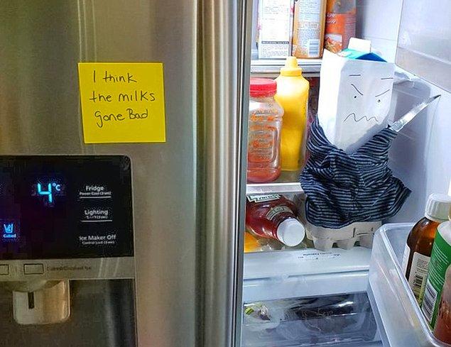 1. “Eşim buzdolabını açmam için 2 gündür bekliyor.”