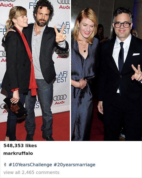 9. А вот и Марк Руффало со своей женой. Они в браке уже 20 лет. Подумать только!