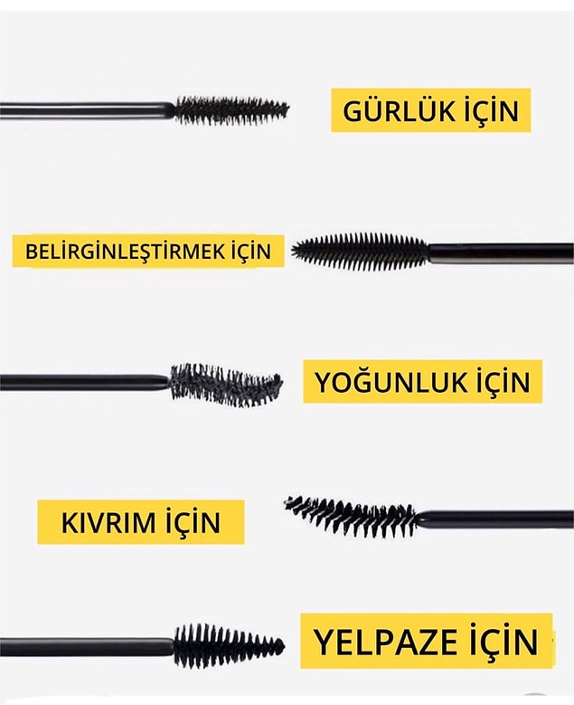 5. Hangi maskara fırçası, ne için kullanılıyor?