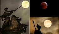 🔭 15 Fotoğrafla Dünyanın Kafasını Gökyüzüne Çevirdiği 2019'un İlk Kanlı Ay Tutulması