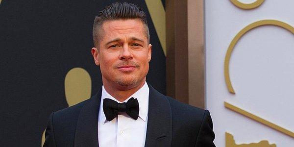 Öte yanda Hollywood'un sevilen yüzü Brad Pitt!