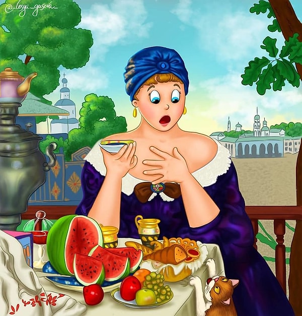 10. Кот все время срывал написание портрета