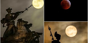 🔭 15 Fotoğrafla Dünyanın Kafasını Gökyüzüne Çevirdiği 2019'un İlk Kanlı Ay Tutulması