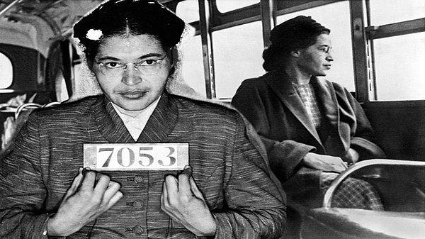 4. 1955’te otobüste oturduğu yeri beyaz adama vermeyi reddedip tutuklanarak, ırkçılığa karşı verilen mücadelenin sembol isimlerinden biri haline gelen: Rosa Parks