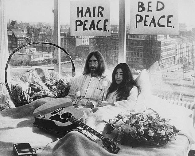 17. John Lennon and Yoko Ono's bed-in protest