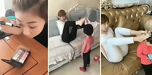 Doğuştan Kolları Olmayan ve Çocuğuyla İlgilenmek Zorunda Olan Bir Annenin Herkese İlham Verecek Görüntüleri!