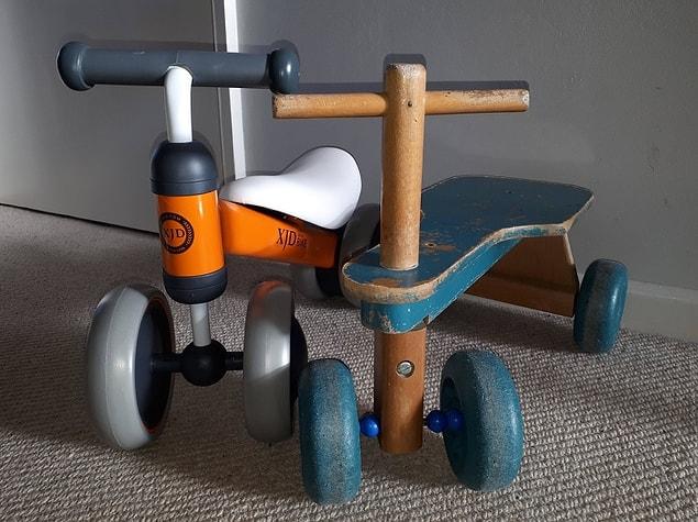 11. “My daughter’s new trike and mine from 1989”