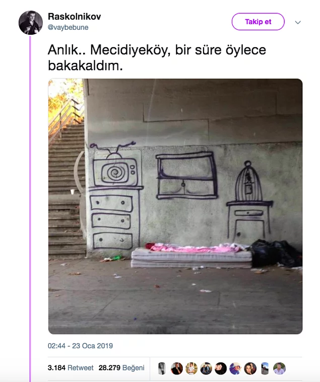 5. "Duvar resimlerinin Mecidiyeköy’deki bir köprü altından olduğu iddiası."