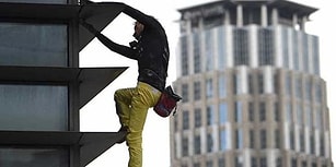 Fransız Örümcek Adam, Filipinler'de 213 Metre Yüksekliğindeki Binaya Tırmandı!