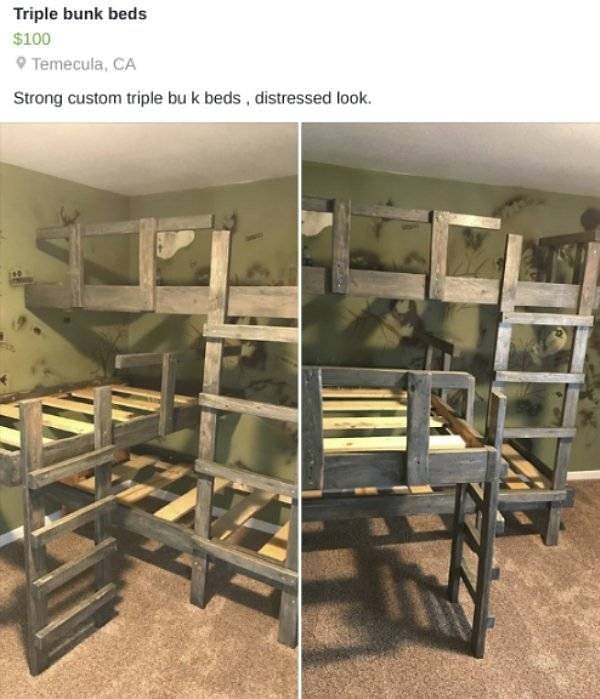 33. Суровая кровать для троих