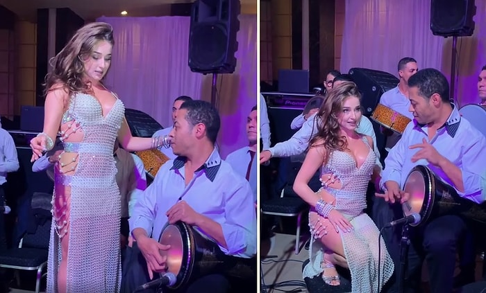 Rus Asıllı Dansöz Anastasia Biserova'dan Gözlerini Alamayan Darbukacı