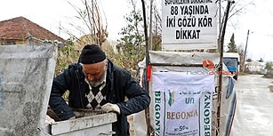 Çöp Toplayarak 2 Torununa, Eşine ve Cezaevindeki Oğluna Bakan İki Gözü Görmeyen 88 Yaşındaki Adam!