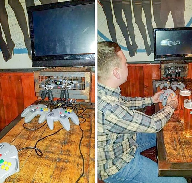 3. In the UK you can see bars with Nintendo at every table.