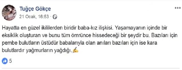 Yaptığı paylaşımlarla babasına serzenişte bulunduğu ortaya çıktı.