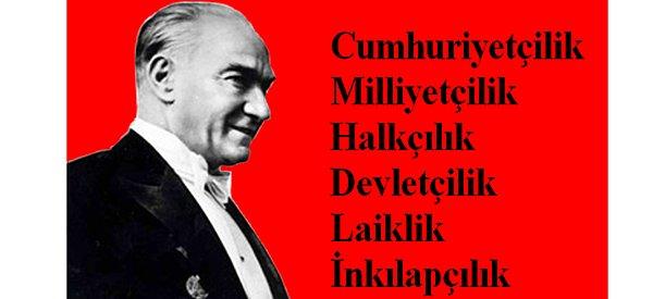 1937: Anayasa'nın 2. Maddesi'nde yapılan değişiklikle, 6 ilke Anayasa metnine girdi: Türkiye Devleti Cumhuriyetçi, Milliyetçi, Halkçı, Devletçi, Laik ve İnkılapçıdır. Resmi Dili Türkçedir. Makam Ankara şehridir.