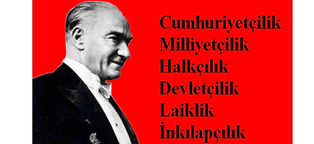 1937: Anayasa'nın 2. Maddesi'nde yapılan değişiklikle, 6 ilke Anayasa metnine girdi: Türkiye Devleti Cumhuriyetçi, Milliyetçi, Halkçı, Devletçi, Laik ve İnkılapçıdır. Resmi Dili Türkçedir. Makam Ankara şehridir.