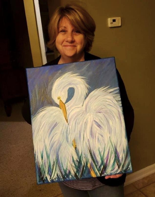 It all began with a simple post: “My mom painted this and said no one would like it. It’s her 2nd painting.”