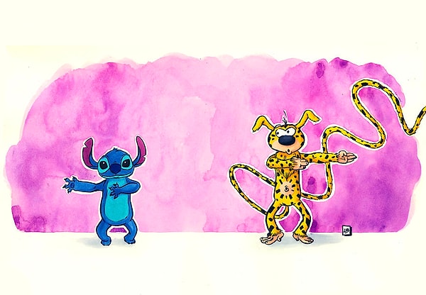 8. А эта пара вам как? Стич и Марсупилами