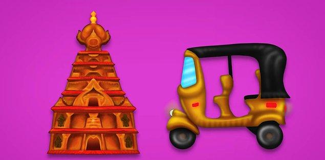 Hindu tapınağı ve Bisiklet taksi