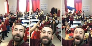 Minik Öğrencileriyle Hep Bir Ağızdan 'Sen Aldırma' Şarkısını Söyleyen Muhteşem Öğretmen