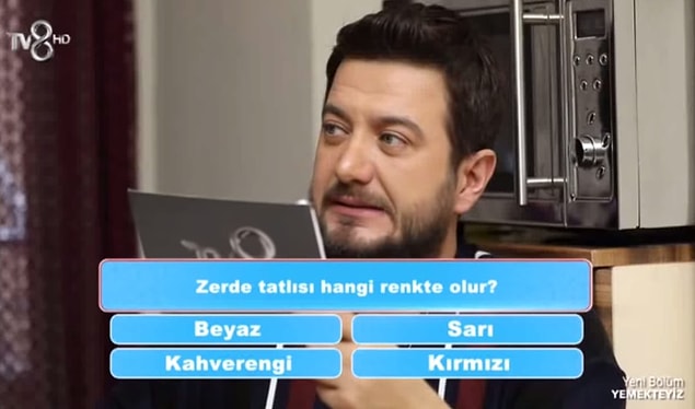 6. Zerde tatlısı hangi renkte olur?