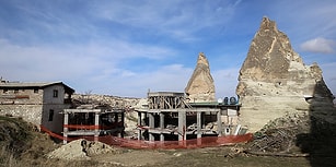 Kültür Bakanlığı Duyurdu: Peribacalarındaki Otel İnşaatının Yıkımına Başlandı