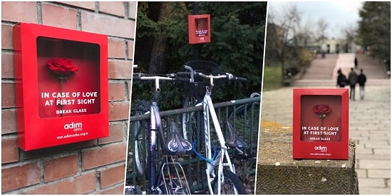 Aşk ODTÜ'de Bir Başka! 14 Şubat İçin Kampüsün Her Tarafına İçinde Gül Olan Acil Durum Kutuları Koydular