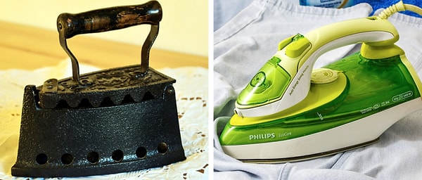 5. Да-да, 100 лет назад, чтобы погладить рубашку, нужно было обладать сильными руками!