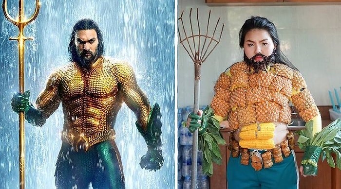 Как одна тайка сделала костюм Аквамена из ананасов, кукурузы и овощей (+ еще 20 ее смешных косплеев из еды)