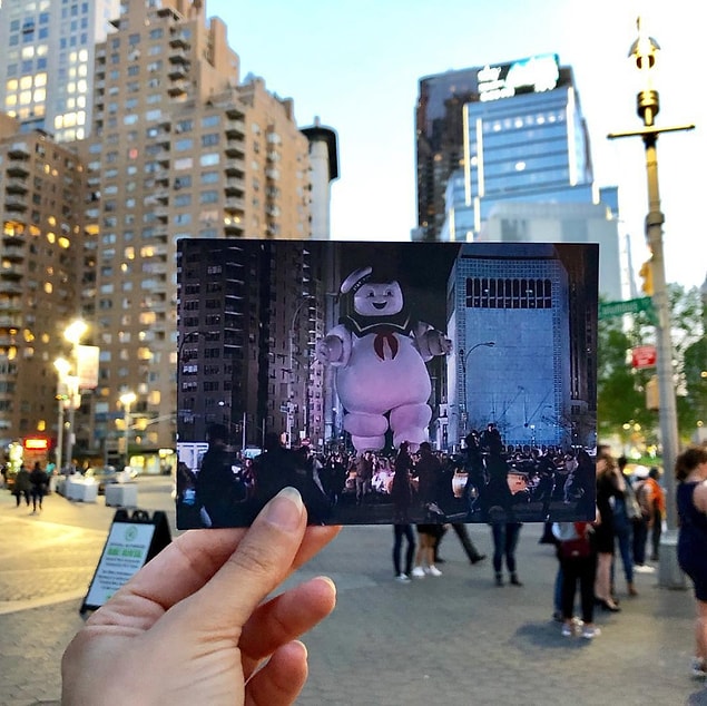 Andrea, dev Marshmallow Man karakterinin New York'a korku saldığı anları harika bir şekilde canlandırmış!