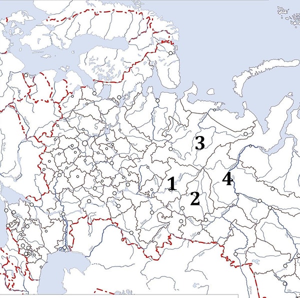 8. Найдите на карте Свердловскую область: