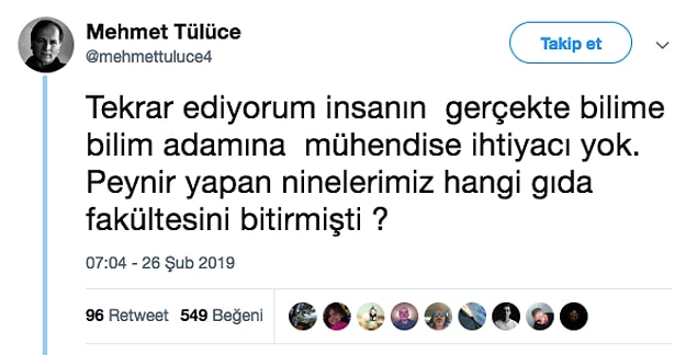 Twitter'da bulunan Mehmet Tülüce isimli bu hesabın ise yukardaki insanlarla ilgili dahiyane bir fikri var. Buyurun!
