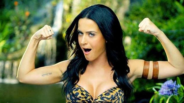 7. Katy Perry collects locks of hair from fellow celebs.