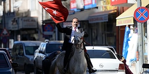 Bir Garip Başkan Adayı: Malatya Arapgir'de 'Dört Nala' Seçim Çalışması Yapan İbrahim Yurtsever
