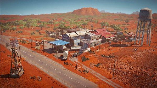 Outback, Türkçe'si ile Avustralya Çölü haritası, oyuna yeni eklenecek ışıl ışıl ve zevkli bir harita.